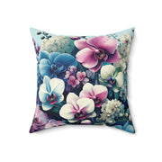 Spun Polyester Square Pillow beautiful flowers