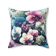 Spun Polyester Square Pillow beautiful flowers