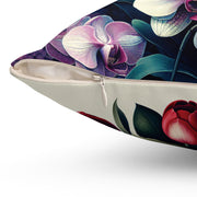 Spun Polyester Square Pillow beautiful flowers