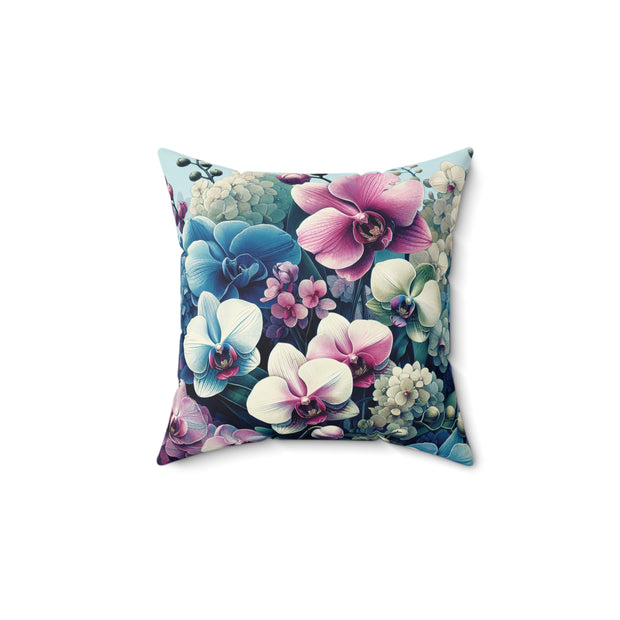 Spun Polyester Square Pillow beautiful flowers