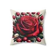 Spun Polyester Square Pillow beautiful flowers