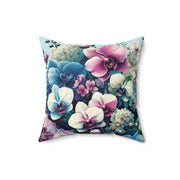 Spun Polyester Square Pillow beautiful flowers