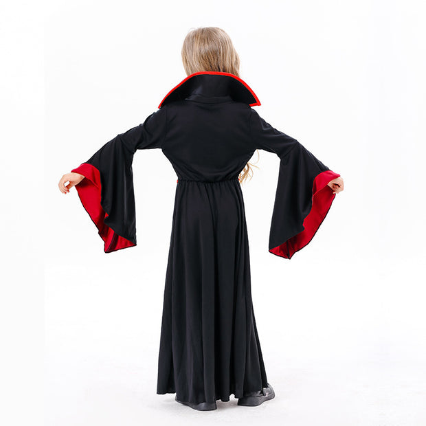 Halloween Cos Witch Children Black Clothes Horror Girl Party Costumes